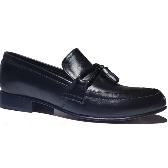 Bashwood Handmade Tussel Style Leather Black Loafers main image 4